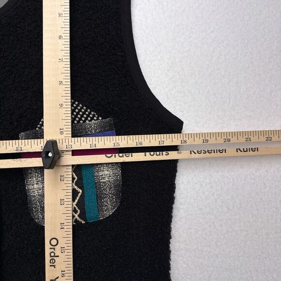 Vintage Canvasbacks Lutton Horsfield Vest XS Wool Retro 90s Patchwork Buttons - Picture 9 of 9